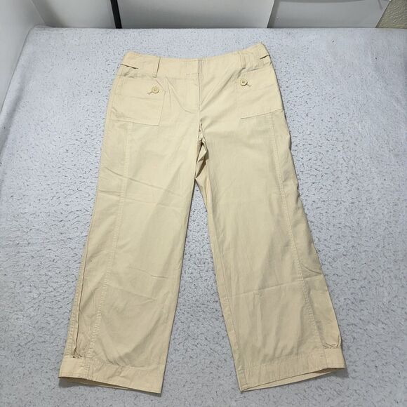 Ann Taylor Pants - Ann Taylor LOFT Women's 6 (30x25) Capri Flat Front Pants Lightweight Cream